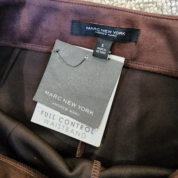 NWT Marc New York Women's Brown Suede Trousers Size S - Picture 4 of 8